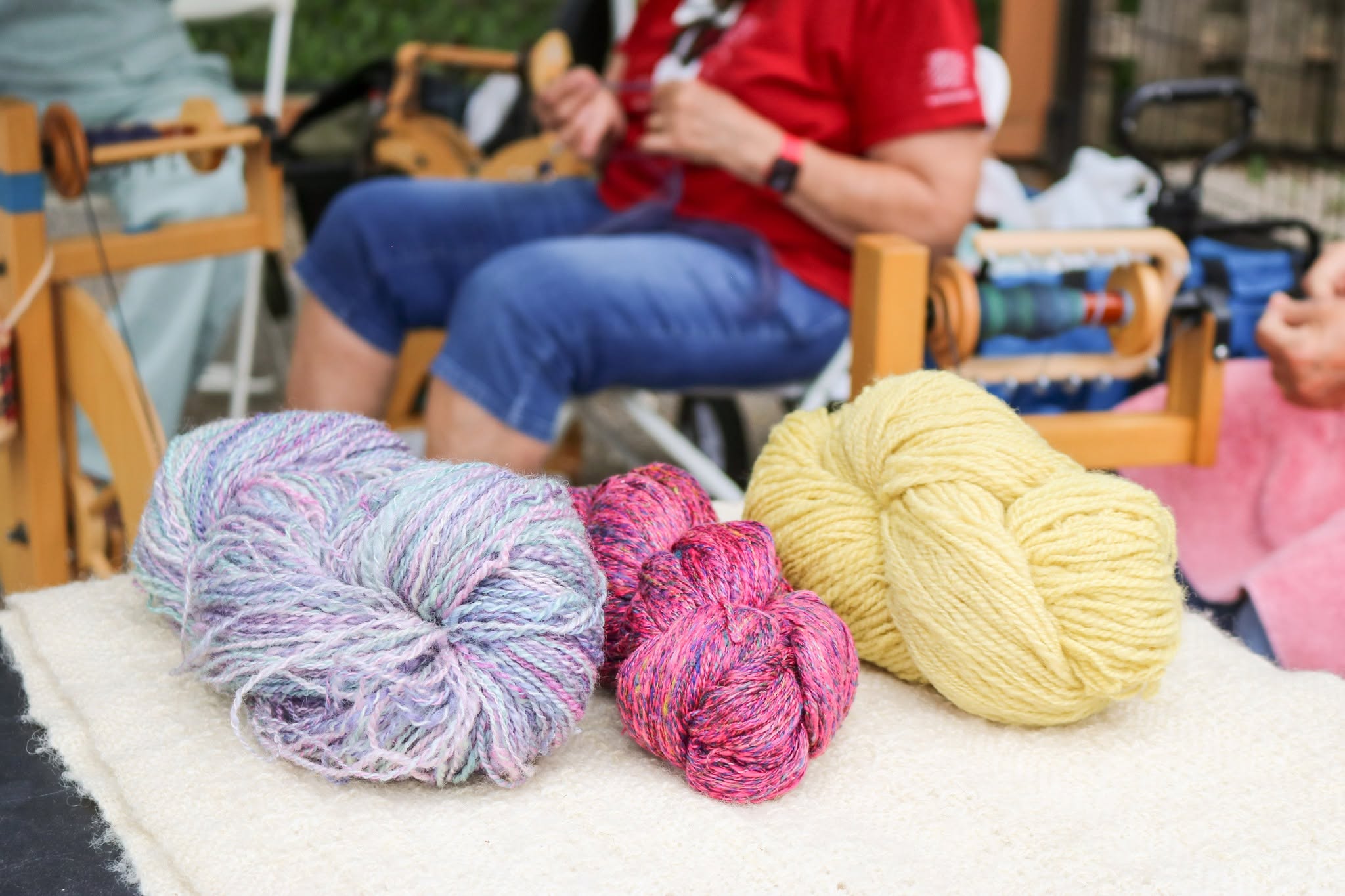 yarn on a table