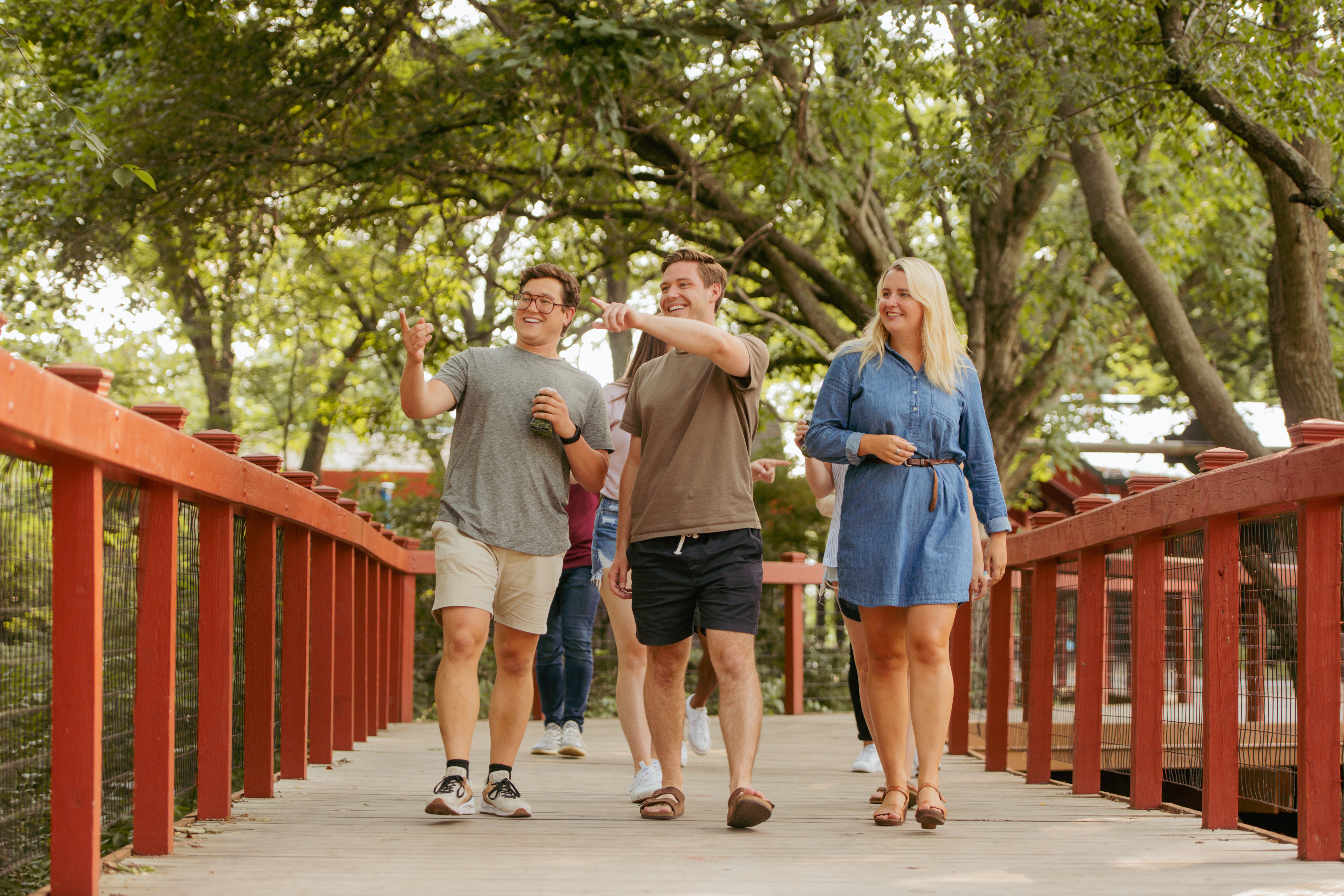 guests walking